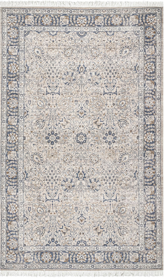 Nuloom Cara Floral Nca3413A Light Gray Area Rug