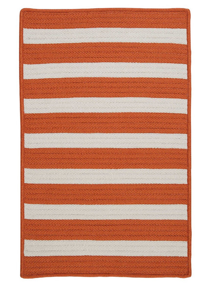 Colonial Mills Stripe It Tr19 Tangerine / Orange Striped Area Rug