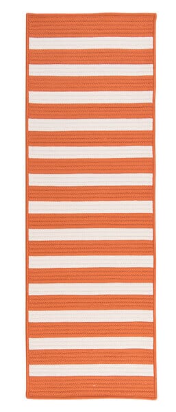 Colonial Mills Stripe It Tr19 Tangerine / Orange Striped Area Rug