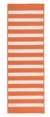 Colonial Mills Stripe It Tr19 Tangerine / Orange Striped Area Rug