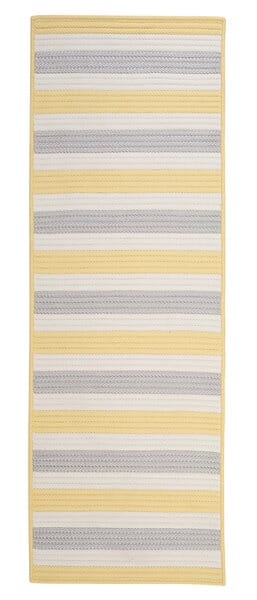 Colonial Mills Stripe It Tr39 Yellow Shimmer / Yellow / Gray Striped Area Rug