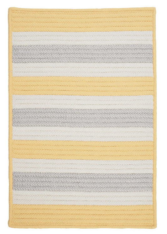 Colonial Mills Stripe It Tr39 Yellow Shimmer / Yellow / Gray Striped Area Rug