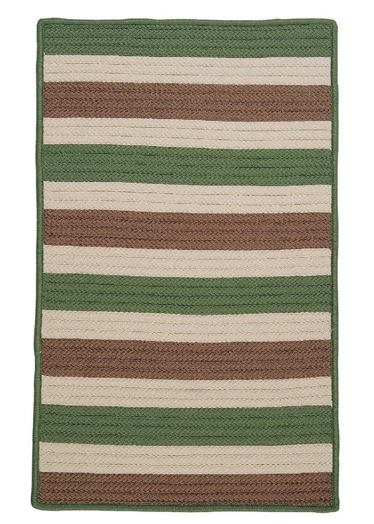 Colonial Mills Stripe It Tr69 Moss-Stone / Green / Neutral Striped Area Rug