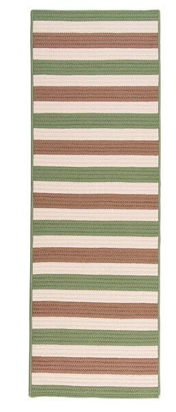Colonial Mills Stripe It Tr69 Moss-Stone / Green / Neutral Striped Area Rug