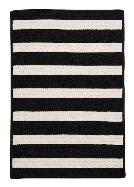 Colonial Mills Stripe It Tr89 Black White / Black Striped Area Rug