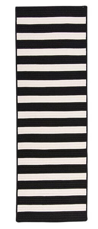 Colonial Mills Stripe It Tr89 Black White / Black Striped Area Rug