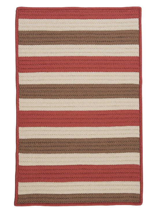 Colonial Mills Stripe It Tr99 Terracotta / Red / Neutral Striped Area Rug