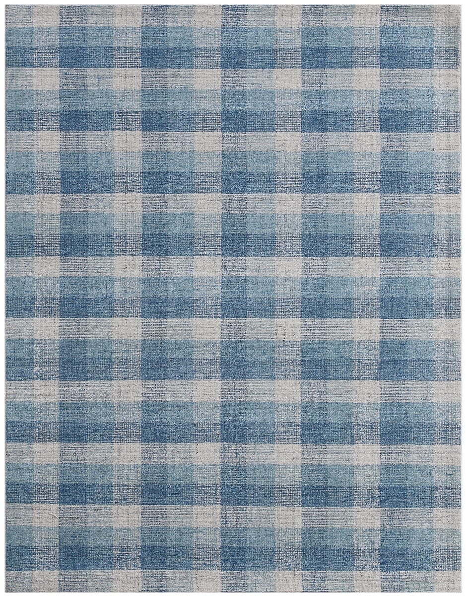 Amer Tartan Tra-11 Blue Geometric Area Rug