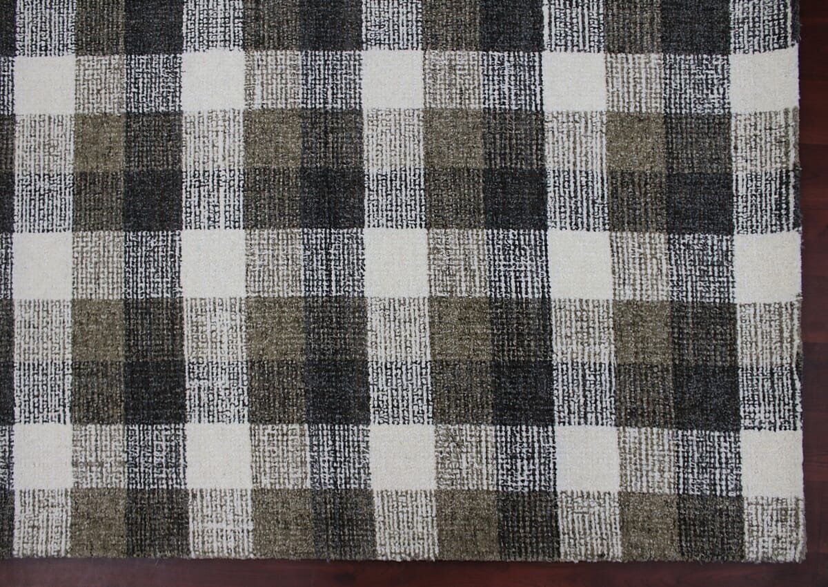 Amer Tartan Tra-5 Khaki Geometric Area Rug