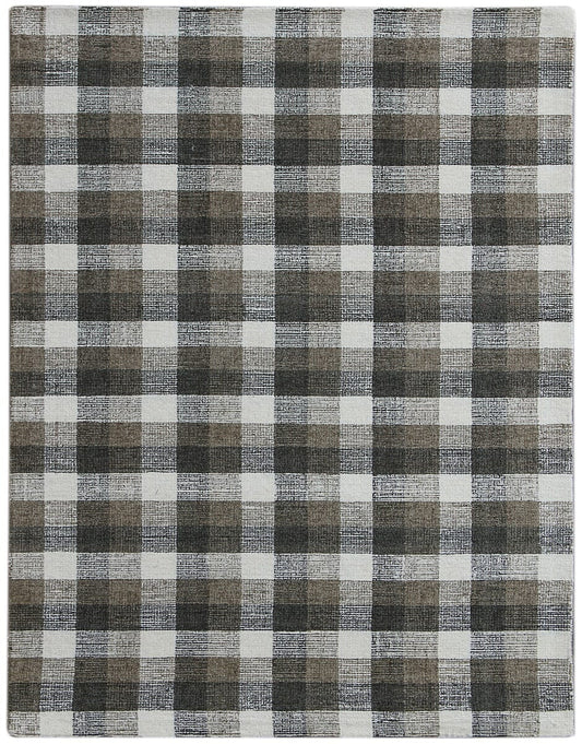 Amer Tartan Tra-5 Khaki Geometric Area Rug