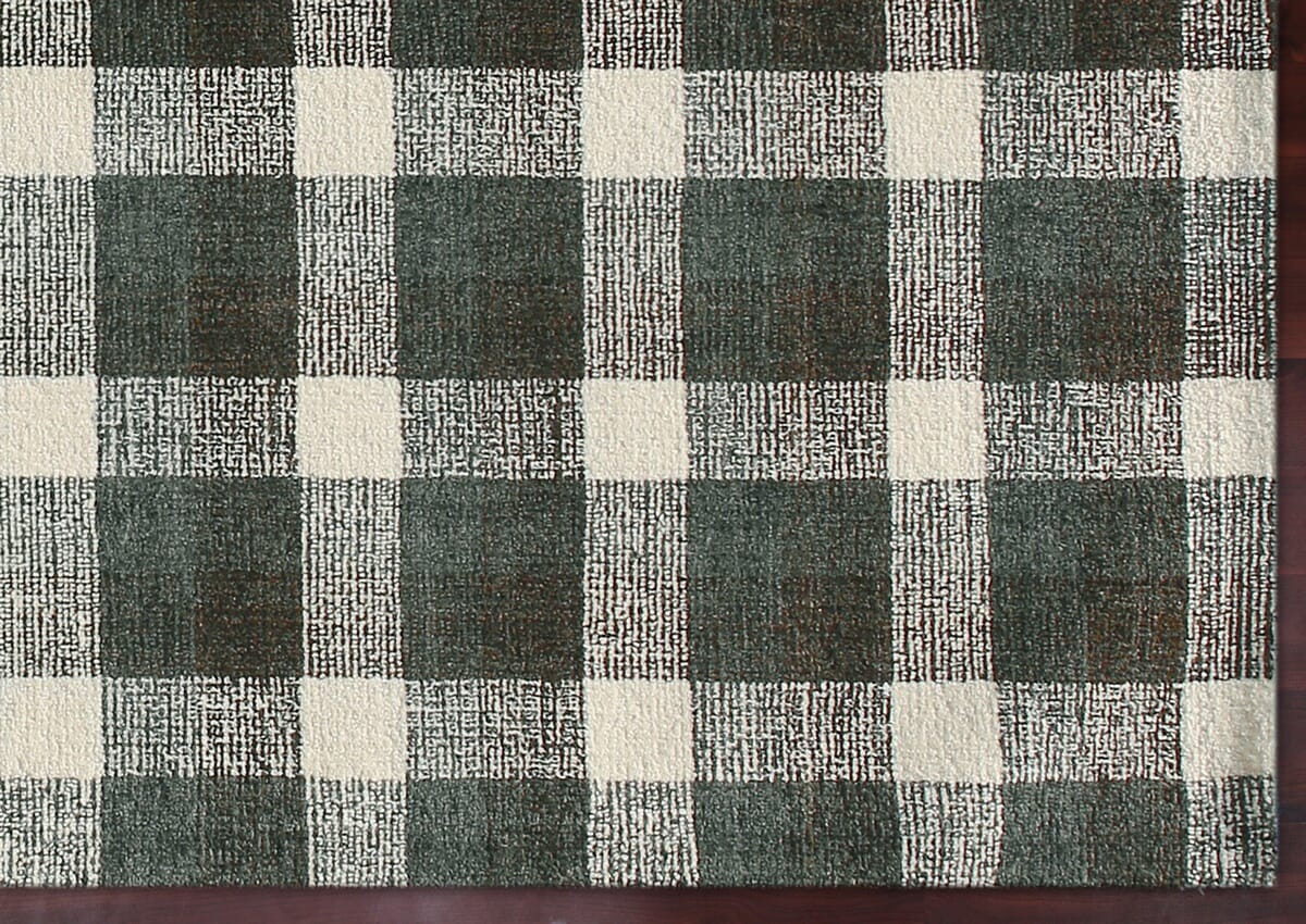 Amer Tartan Tra-6 Charcoal Geometric Area Rug