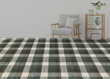 Amer Tartan Tra-6 Charcoal Geometric Area Rug