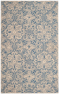 Safavieh Trace Trc101B Blue / Ivory Damask Area Rug