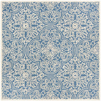 Safavieh Trace Trc101B Blue / Ivory Damask Area Rug