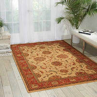 Nourison Living Treasures li04 Ivory  /  Red Area Rug