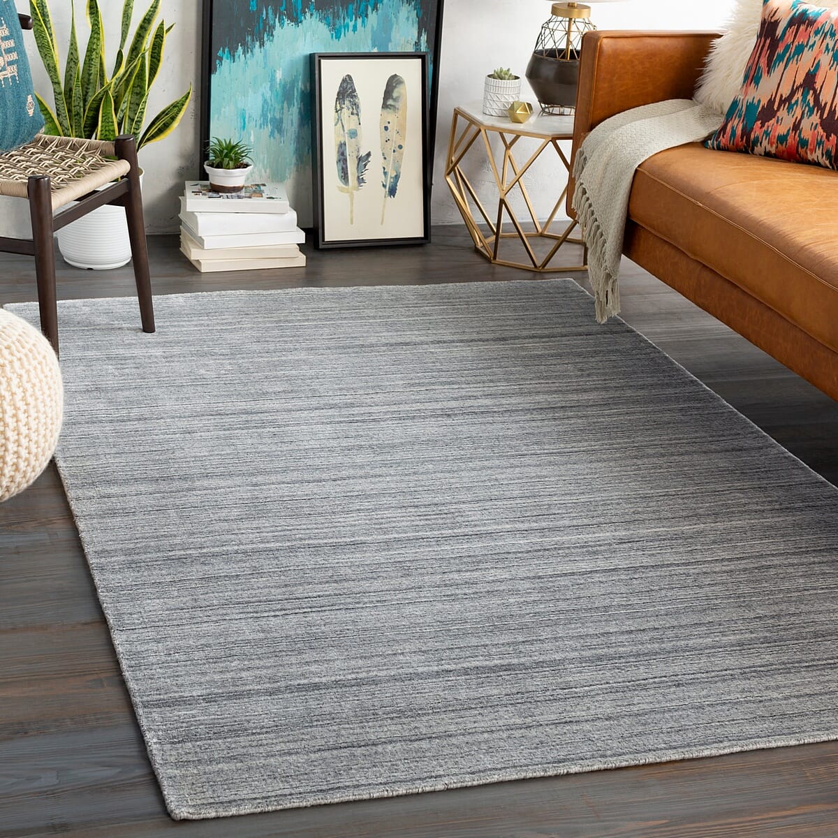 Surya Torino Trn-2302 Silver Gray, Medium Gray Area Rug