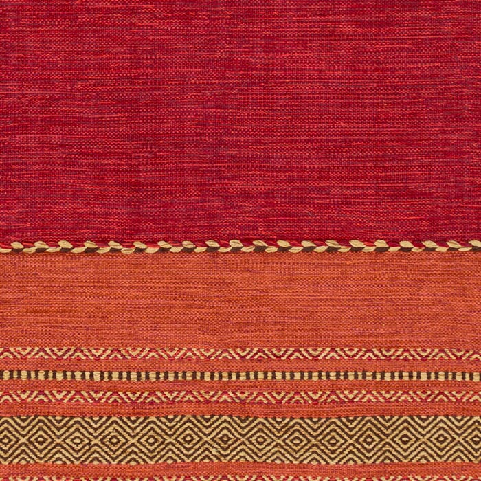 Surya Trenza Trz-3002 Dark Red, Burnt Orange, Tan Striped Area Rug