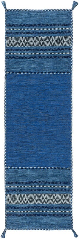 Surya Trenza Trz-3003 Navy, Dark Blue, Pale Blue, Black Striped Area Rug