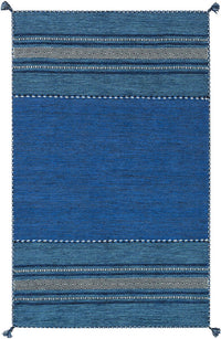 Surya Trenza Trz-3003 Navy, Dark Blue, Pale Blue, Black Striped Area Rug