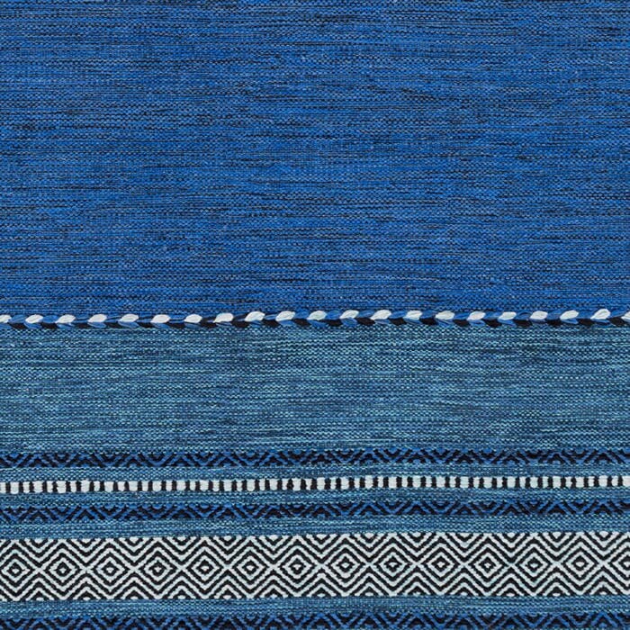 Surya Trenza Trz-3003 Navy, Dark Blue, Pale Blue, Black Striped Area Rug