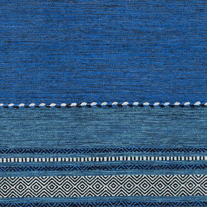 Surya Trenza Trz-3003 Navy, Dark Blue, Pale Blue, Black Striped Area Rug