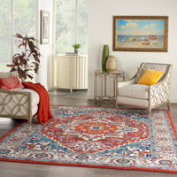 Nourison Passion Psn33 Red Multi Colored Area Rug