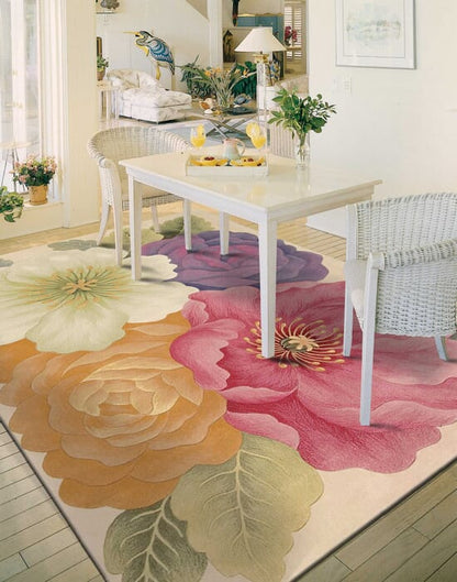 Nourison Tropics ts10 Multi Color Floral / Country Area Rug