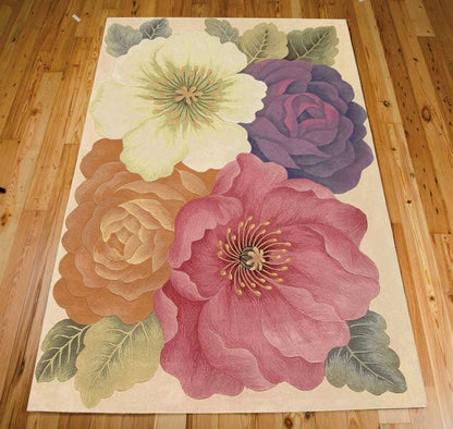 Nourison Tropics ts10 Multi Color Floral / Country Area Rug