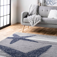 Nuloom Thomas Paul Starfish And Nth1560B Gray Area Rug