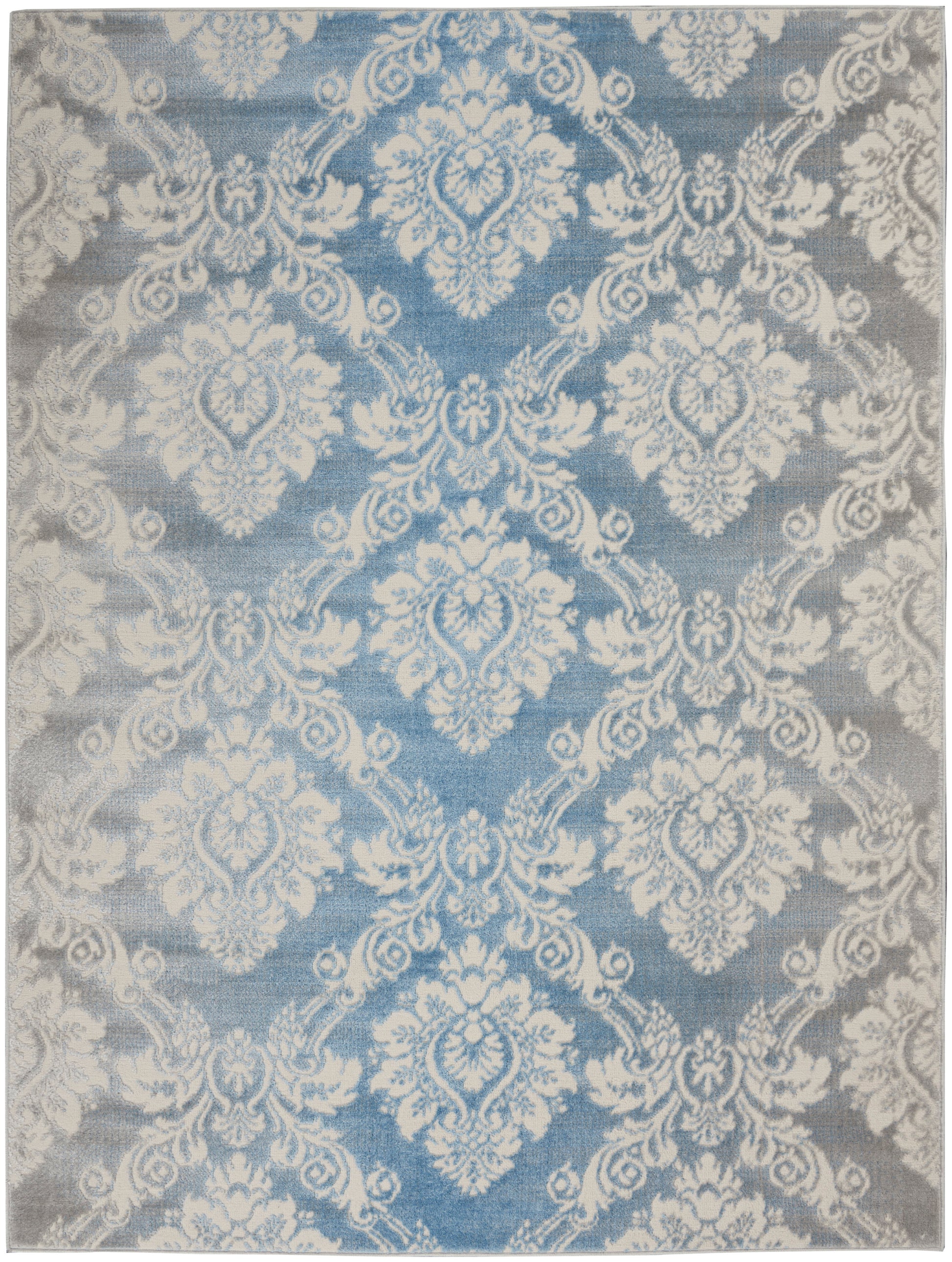 Nourison Elation Etn03 Ivory Blue Area Rug