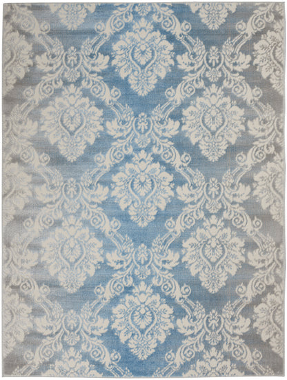 Nourison Elation Etn03 Ivory Blue Area Rug