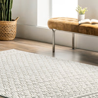 Nuloom Wendy Trellis Nwe3548A Gray Area Rug