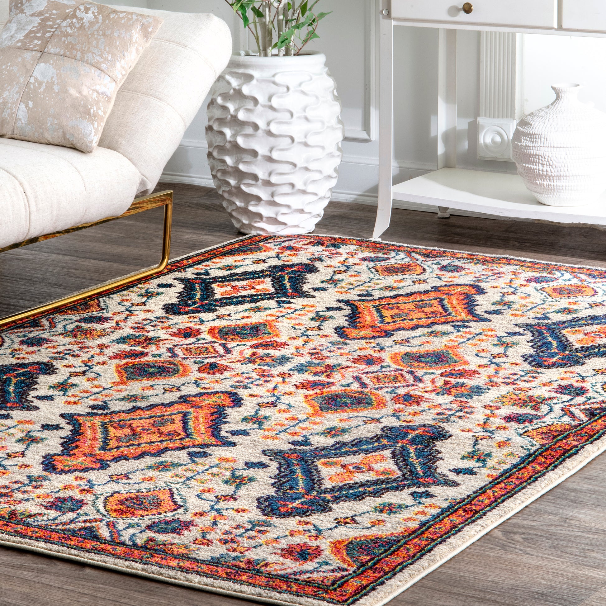 Nuloom Diamond Elayne Ndi2246C Orange Area Rug