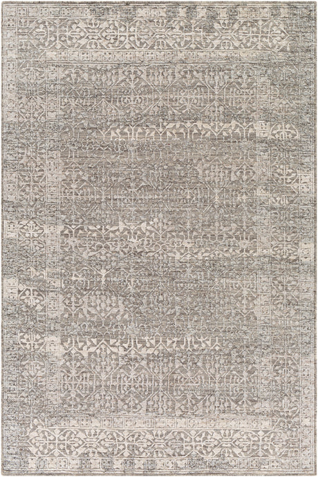 Surya Tunus Tun-2303 Medium Gray, Charcoal, Cream Rugs.