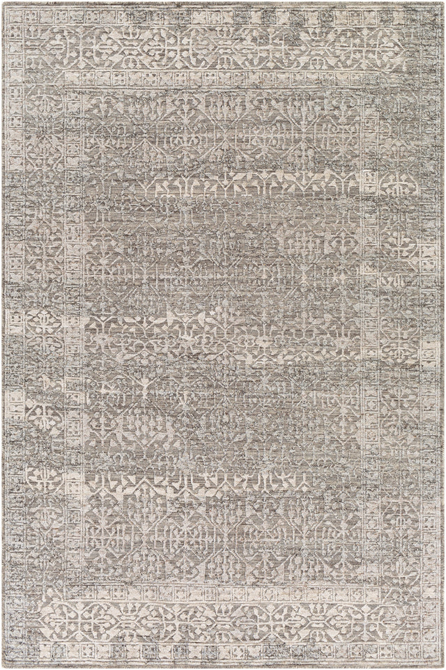 Surya Tunus Tun-2303 Medium Gray, Charcoal, Cream Rugs.