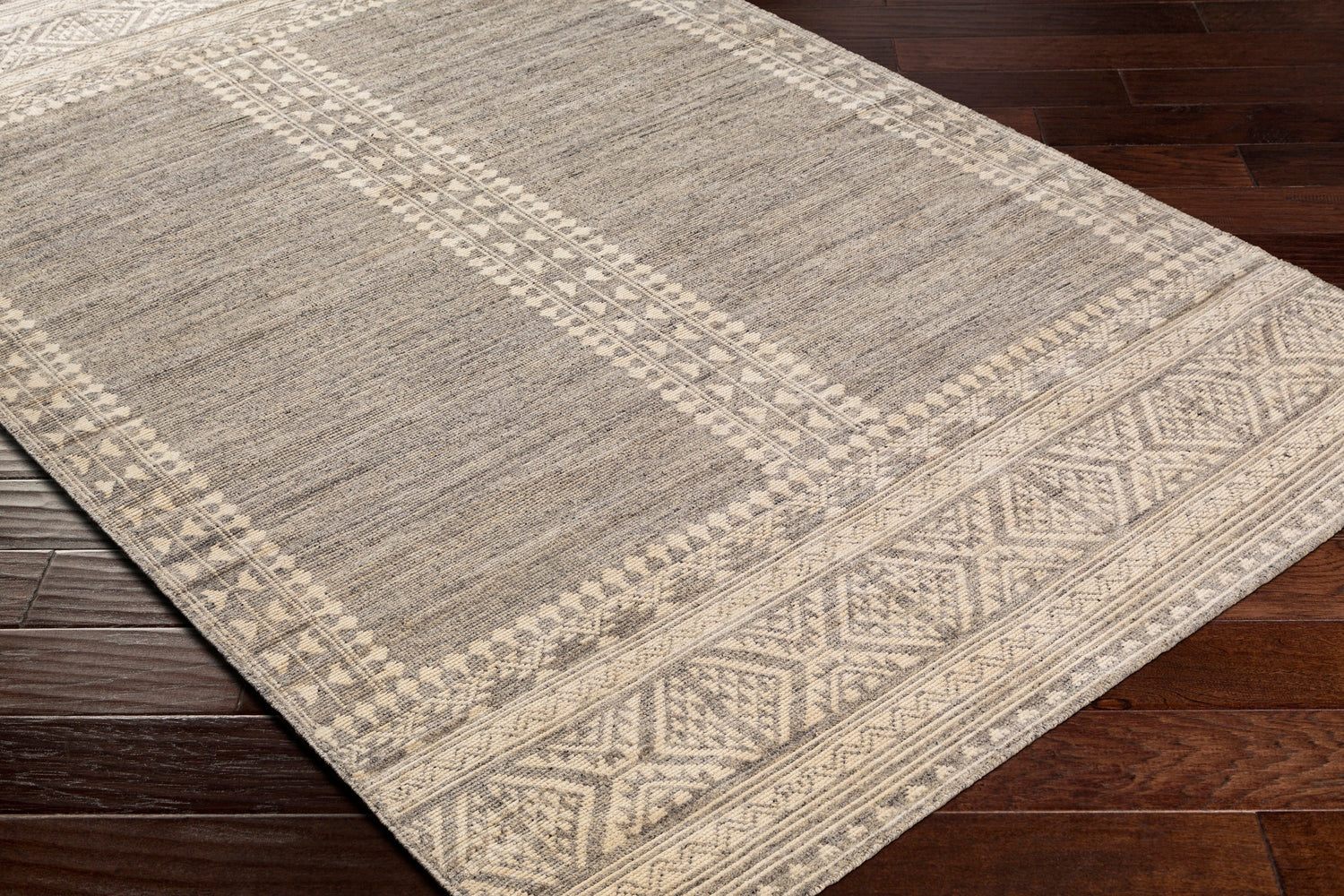 Surya Tunus Tun-2307 Medium Gray, Charcoal, Cream Rugs.