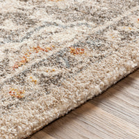 Surya Tuscany Tus-2308 Dark Brown, Denim, Metallic - Champagne, Burnt Orange Area Rug