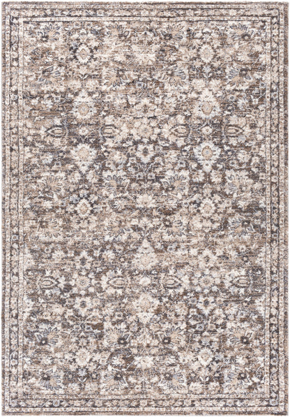 Surya Tuscany Tus-2319 Dark Brown, Camel, Charcoal, Medium Gray Area Rug