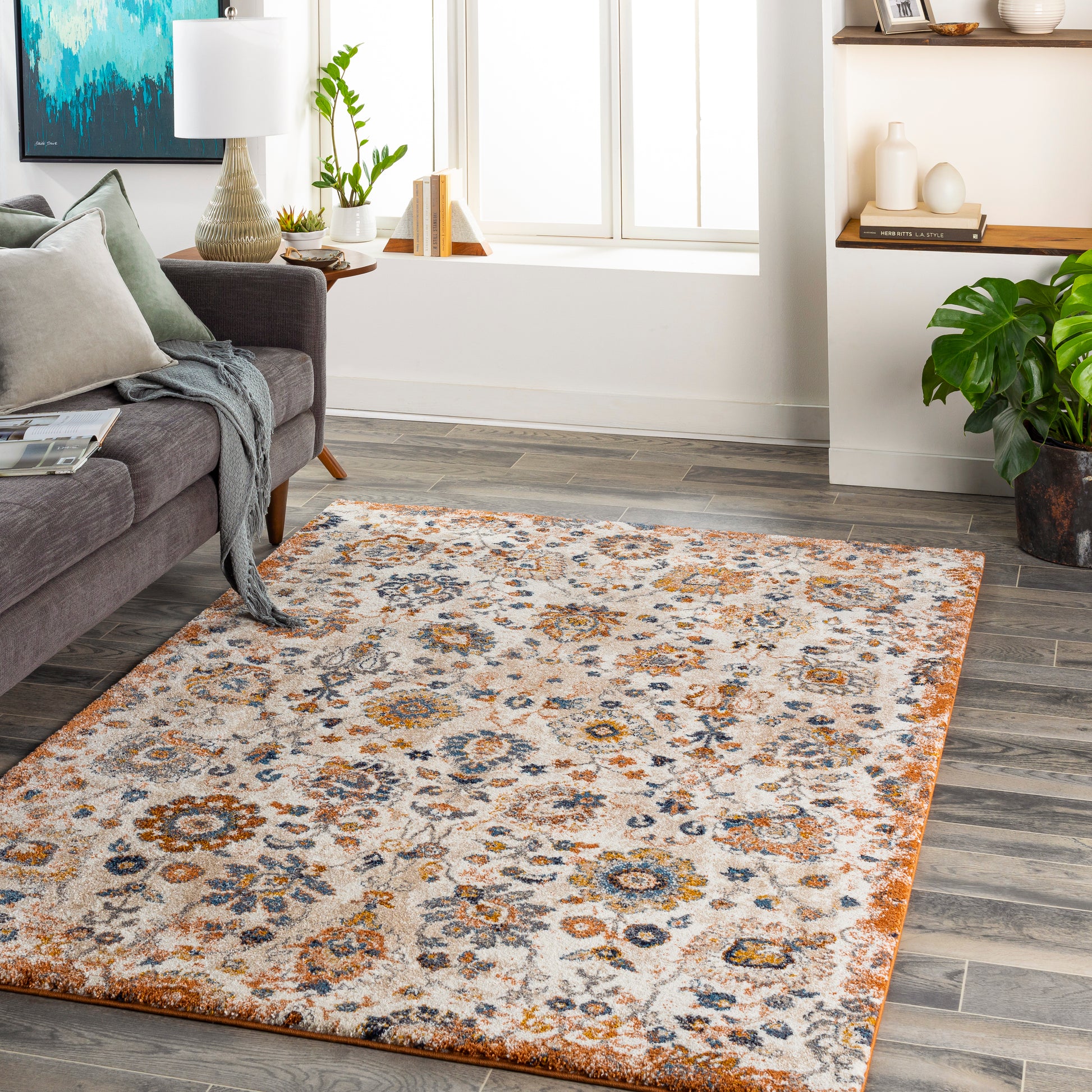 Surya Tuscany Tus-2332 Brown, Cream Area Rug