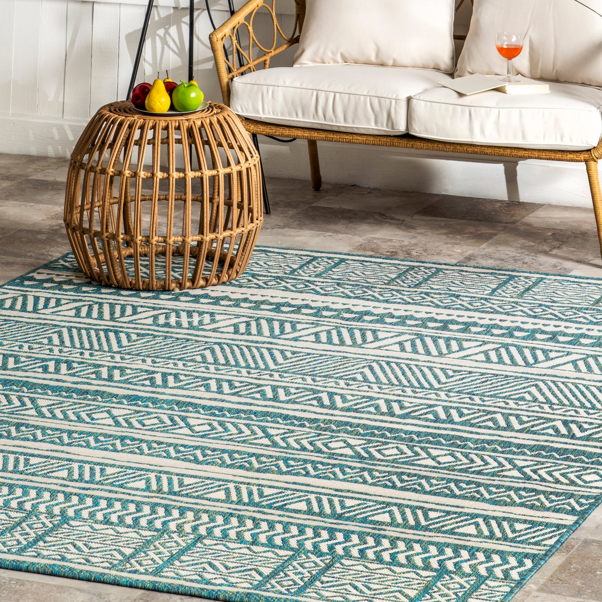 Nuloom Abbey Tribal Nab1799E Green Area Rug