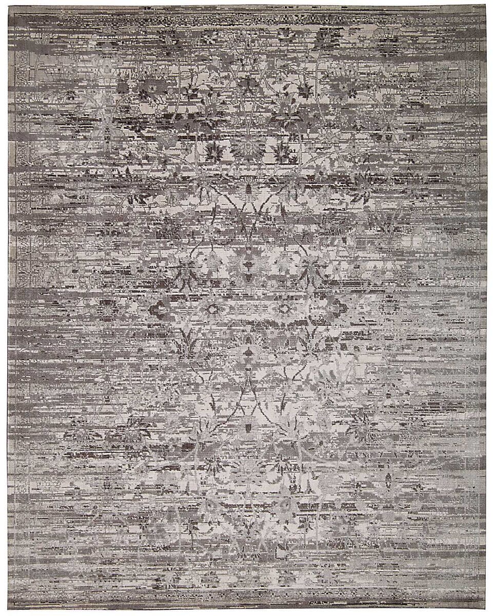 Nourison Twilight Twi01 Silver Vintage / Distressed Area Rug