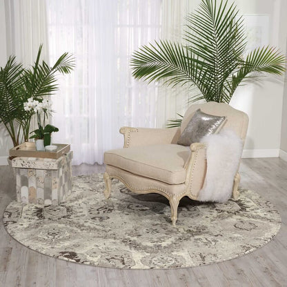 Nourison Twilight Twi03 Ivory Grey Damask Area Rug