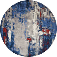 Nourison Twilight Twi20 Grey / Blue Organic / Abstract Area Rug