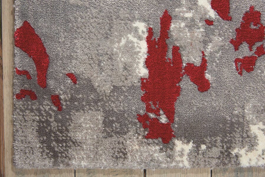 Nourison Twilight Twi21 Grey / Red Rugs.
