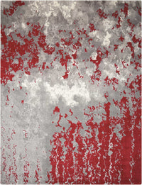 Nourison Twilight Twi21 Grey / Red Organic / Abstract Area Rug