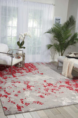Nourison Twilight Twi21 Grey / Red Rugs.