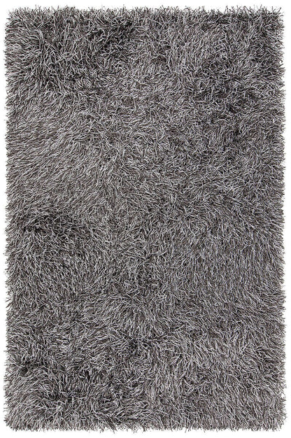 Chandra Tyra Tyr43601 Grey / Black Shag Area Rug