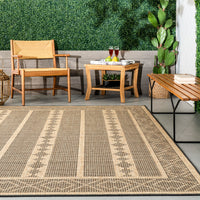 Nuloom Zina Tribal Banded Nzi1821A Charcoal Area Rug