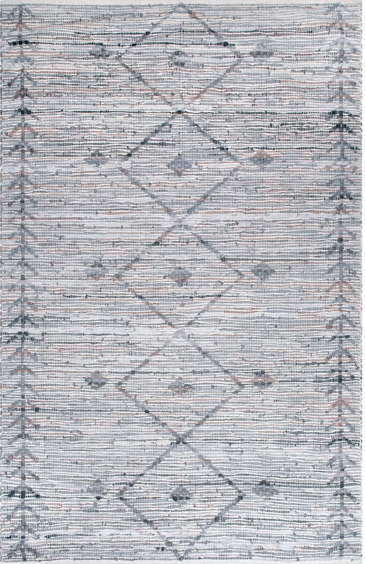 Nuloom Jasonna Leather Tribal Nja2827A Gray Area Rug