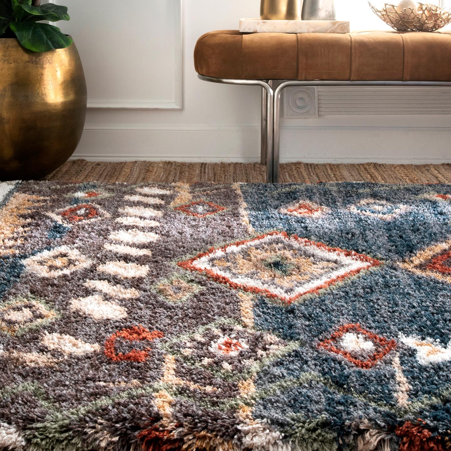 Nuloom Rosemarie Bohemian Nro2952A Blue Area Rug